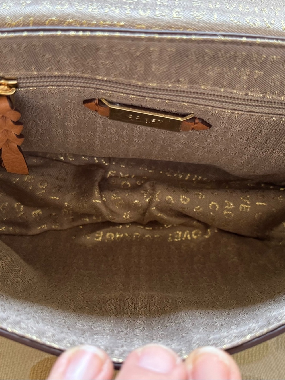 Stella & Dot Covet Bag Brown Leather Saddle Crossbody - Picture 6 of 7